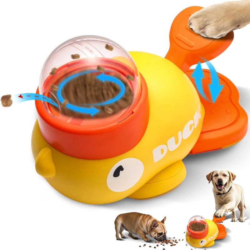 Dog Treat Puzzle Toy - Желтая интерактивная игрушка-диспенсер для лакомств в